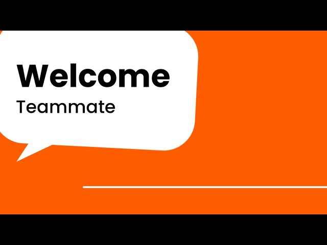 Welcome Teammate Video Template (Editable)