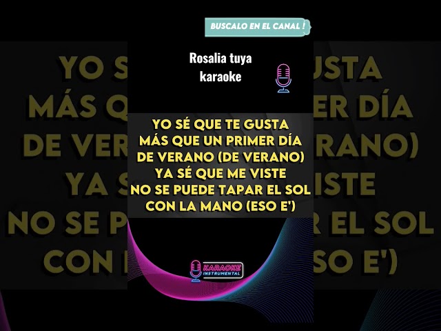 Rosalía - Tuya - Karaoke Instrumental