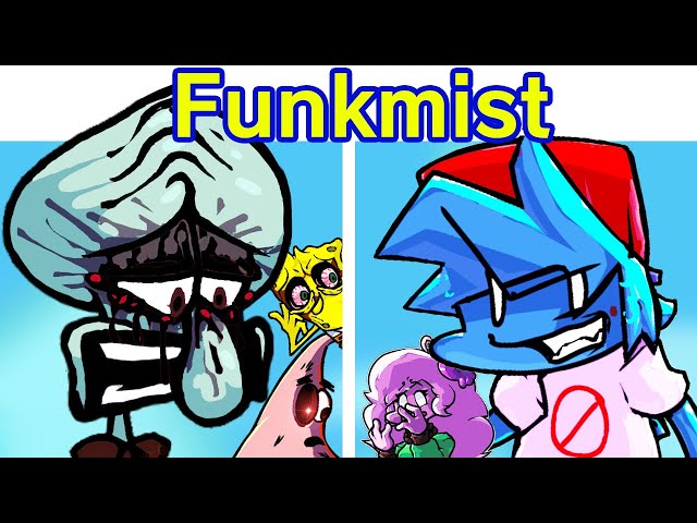 Friday Night Funkin' Soulless Funkmist at Bikini Bottom | VS Squidward Red Mist, Spongebob (FNF Mod)