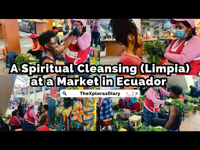 We got a Spiritual cleansing (Limpia) at a market (Mercado) in Cuenca, Ecuador