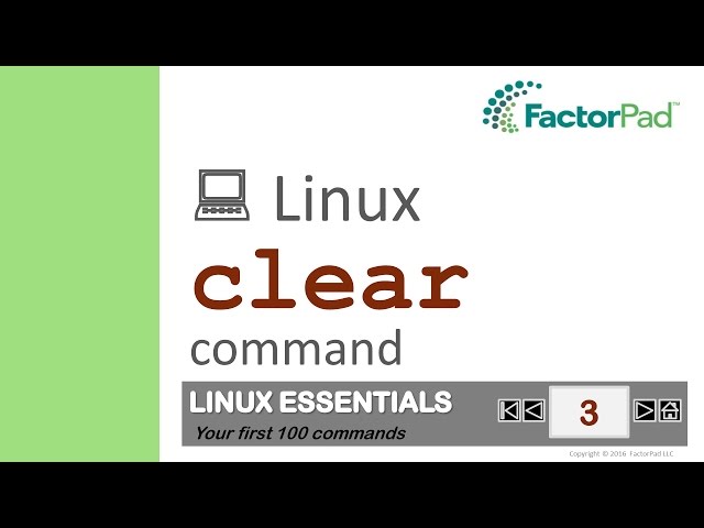 Linux clear command summary with examples