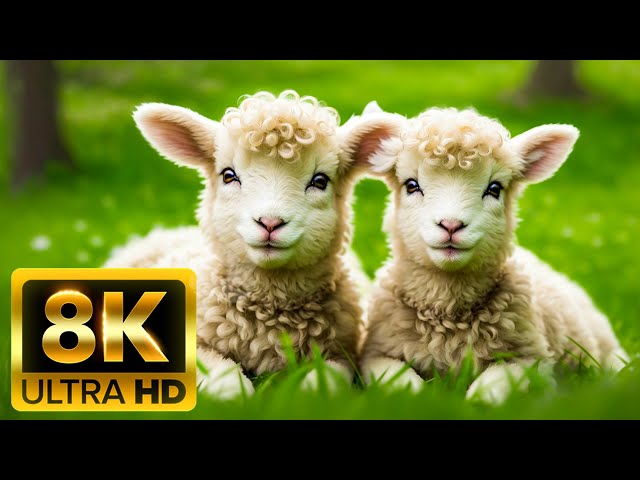 Cute Baby Animals 🐻 8K - Relaxation Video With Peaceful Relaxing Music And Animals Video Ultra HD
