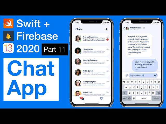 Swift: Firebase Chat App Part 11 - Sending Messages (Real-time) - Xcode 11 - 2020
