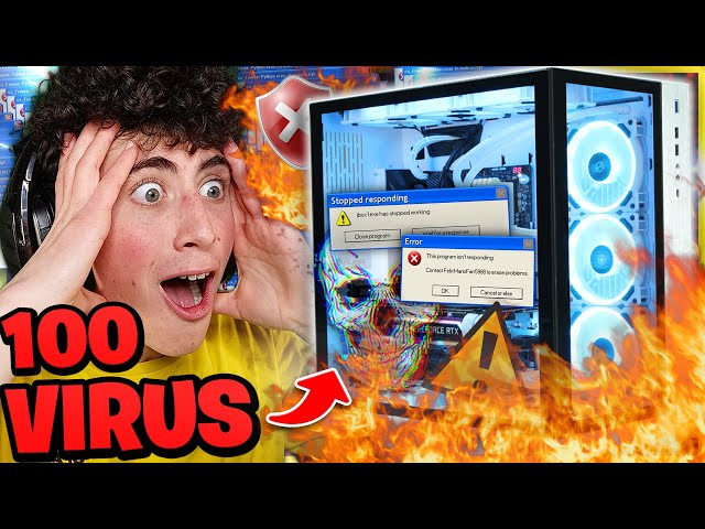 Ho DISTRUTTO IL MIO COMPUTER CON 100 VIRUS! *no fake*