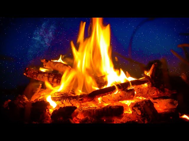Campfire & River Night Ambience 10 Hours | Nature White Noise for Sleep, Studying or Relaxation