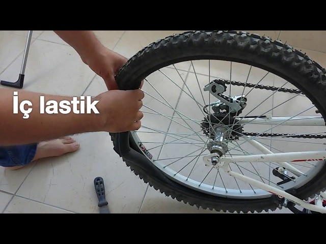 Japon yapıştırıcı ile bisiklet tekeri tamiri, sökmeden patlak bisiklet tekeri tamiri