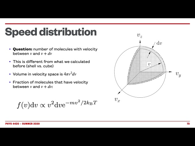Lecture 5: Maxwell-Boltzmann distribution