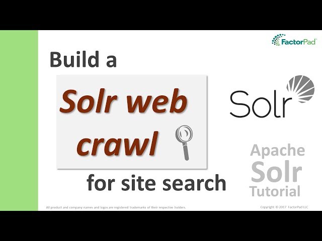 Solr Web Crawl - Crawl Websites and Search in Apache Solr