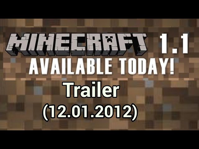 First Ever Update of Minecraft Trailer I Minecraft 1.1 Update (12.01.2012)