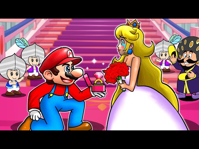 Mario & Peach Wedding - Mario Love Story - Super Mario Bros Animation