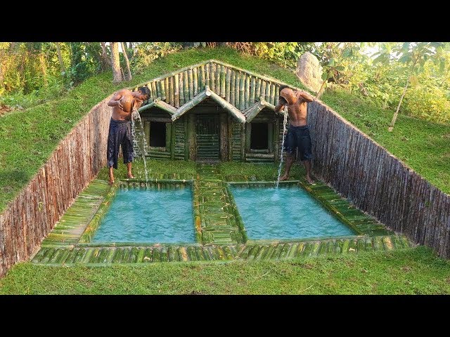 Build House Under The Wood roots & Add Two Swimming Pool