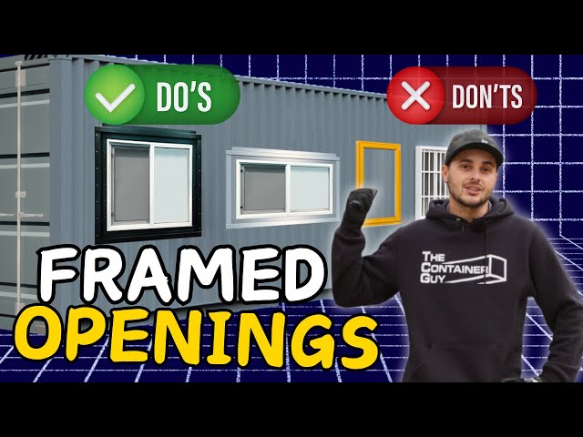 How To Frame Openings On Shipping Containers | DIY Method