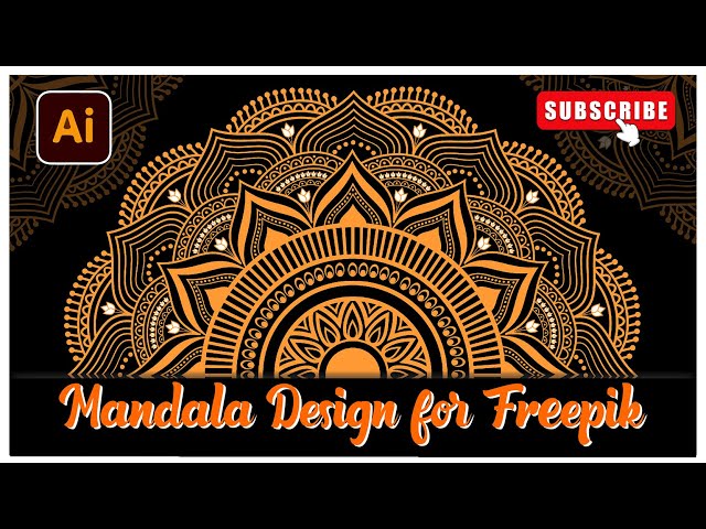 How to Create a luxury Mandala Design  in Adobe Illustrator Tutorial