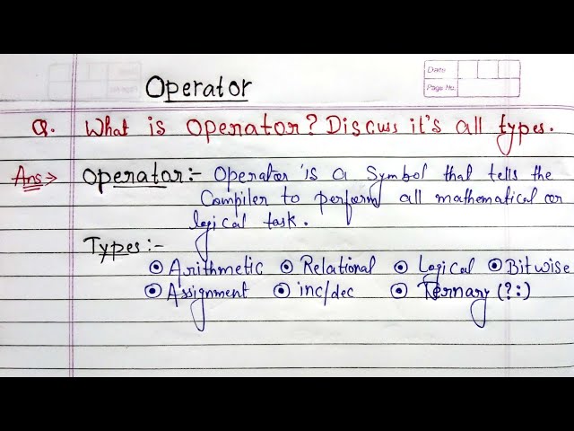 Operators in C language in hindi | what is operator? Discuss it's types in c programming