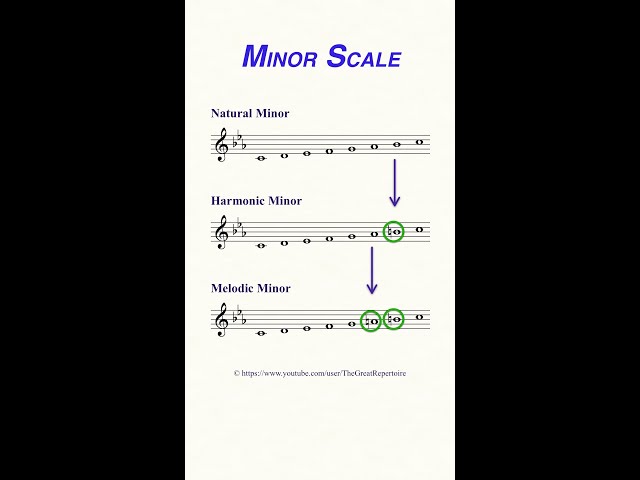 The Three Types of Minor Scales #Shorts