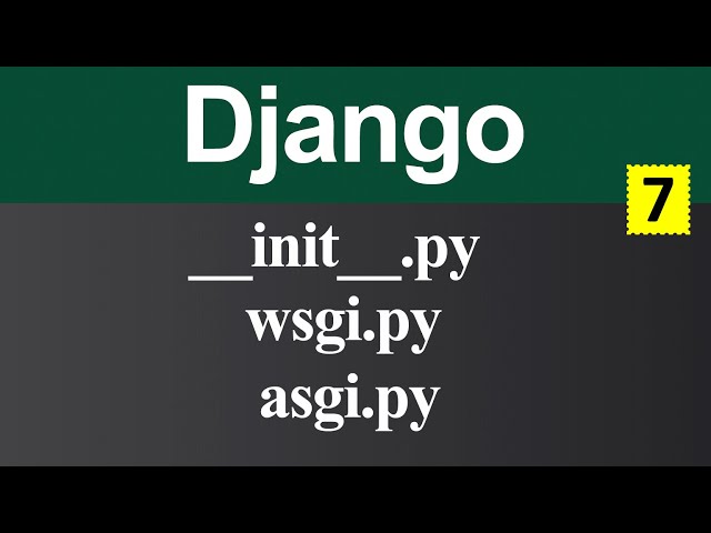 init wsgi and asgi Files in Django (Hindi)
