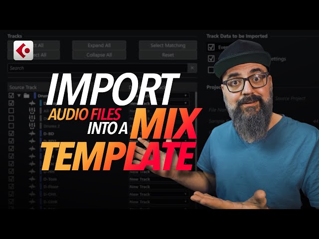 Importing Files Into A Mix Template in CUBASE