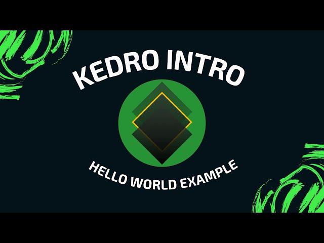 Kedro Intro and Hello World example