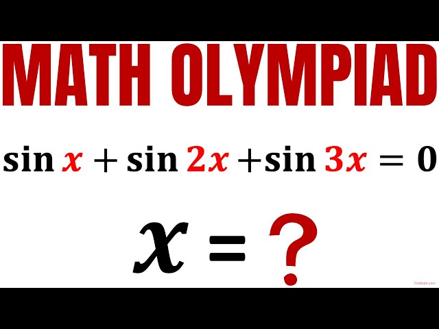 Solve the Trigonometric Equation for X | Learn new strategies | Math Olympiad Training