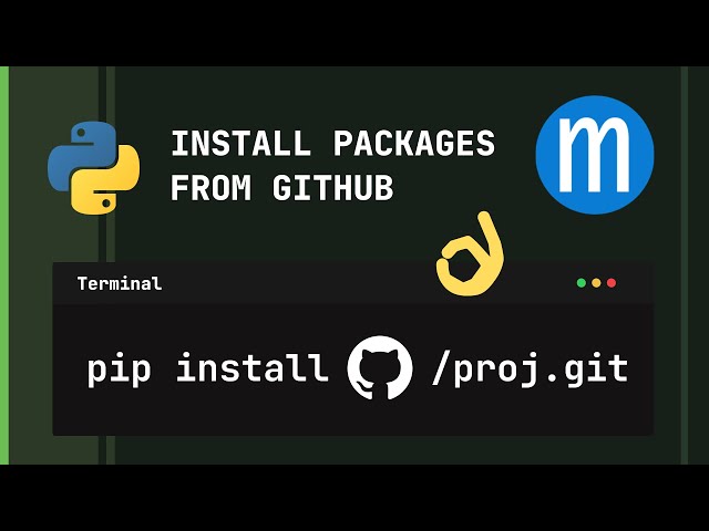 You can pip install directly from GitHub