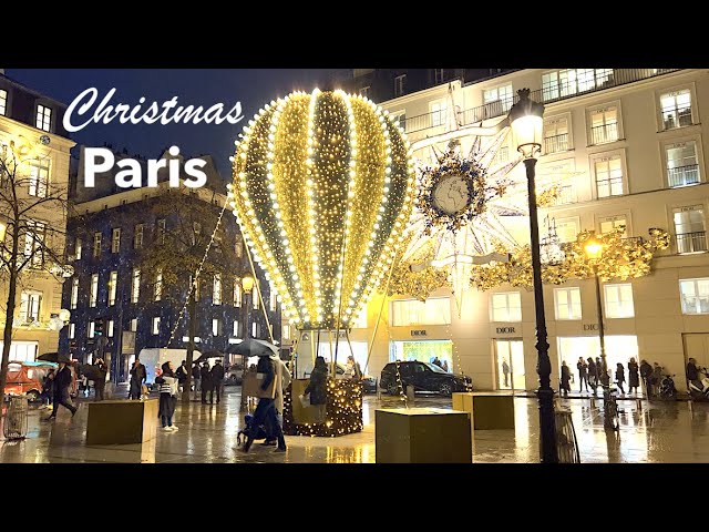 Paris France, Christmas in Paris , 4K HDR 60 fps , HDR walking - November 25, 2022
