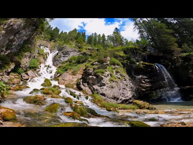 Peaceful River Flowing | Nature Sounds with Music For Sleeping | Babbling Brook in The Mountains
