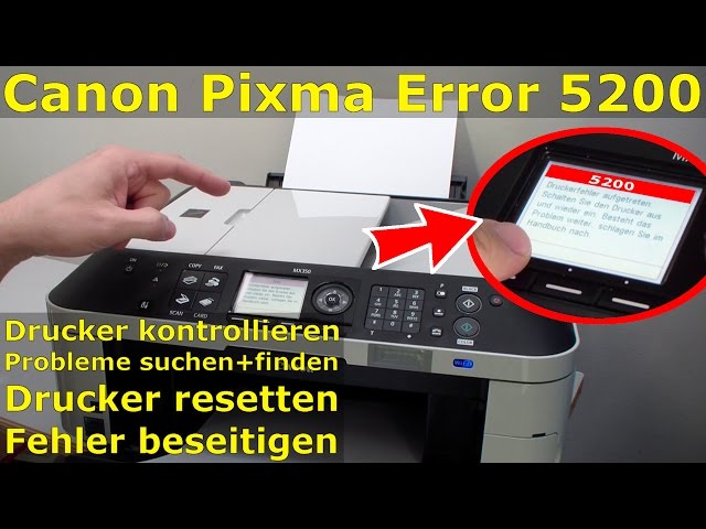 Canon Pixma Printer Error 5200 - FIX