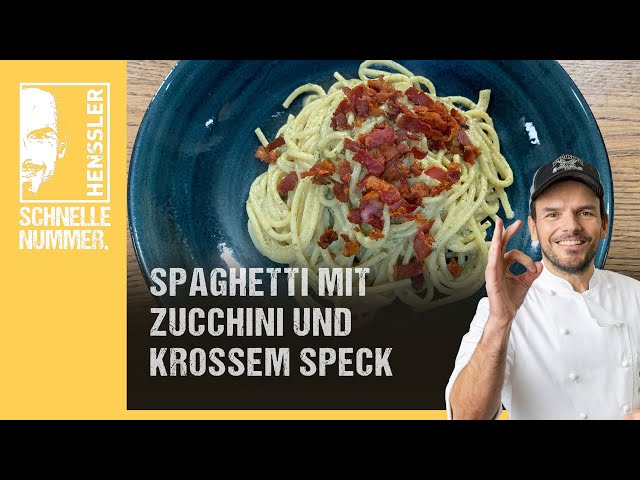 Schnelles Spaghetti mit Zucchini und krossem Speck Rezept von Steffen Henssler | Günstige Rezepte