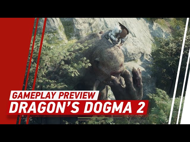 New Dragon's Dogma 2 Gameplay - 16 Minutes of Griffin Fighting & Riding a Cyclops