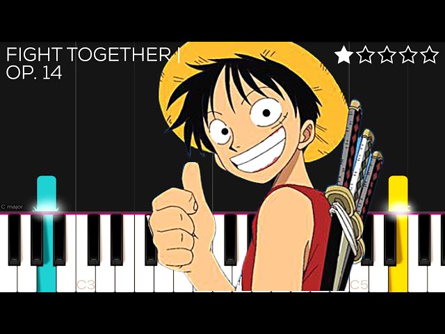 One Piece OP14 - Fight Together | EASY Piano Tutorial