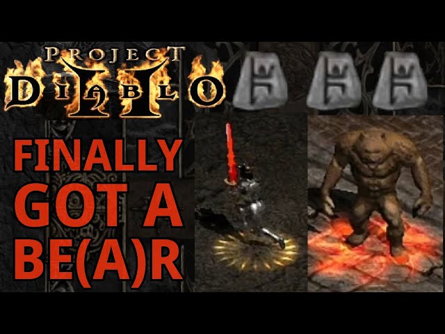 Finally got a BE(a)R in S9 of Project Diablo 2 (PD2) - Holy Fire pala update and 3 frame bear teaser