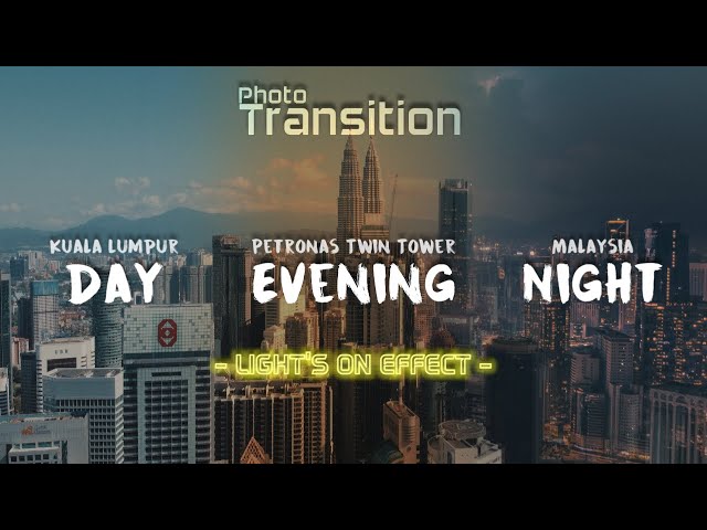 #shorts Light's On | Twin Tower Malaysia | Day to Night | Drone Photo Transition