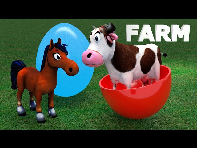 Farm Animals 3d hidden in eggs | CzyWieszJak