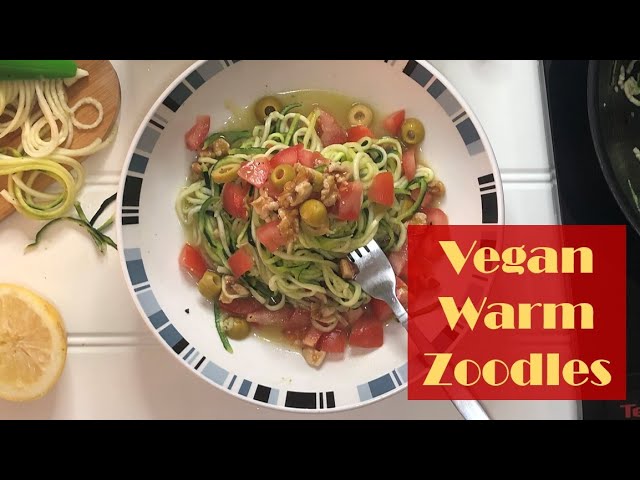 Warm Zucchini Salad | You say Zoodles I say Courgetti | 5 minutes Vegan Vegetarian Recipe