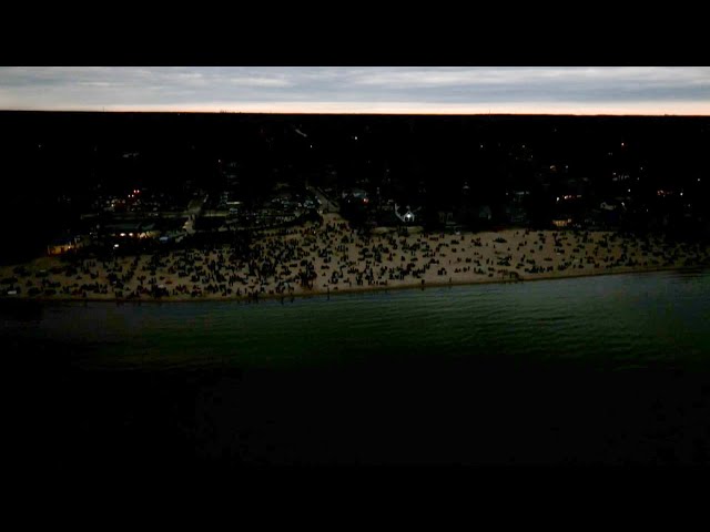 WATCH: Beach in Fort Erie engulfed in darkness during solar eclipse
