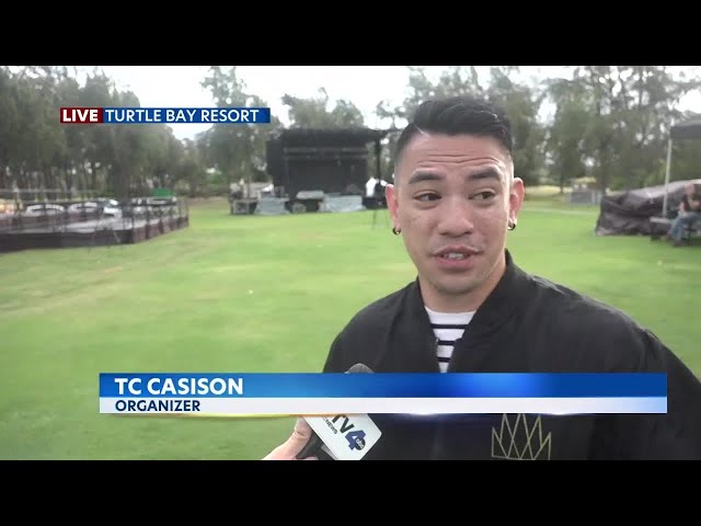 Organizers are setting up concert venue at Turtle Bay to welcome Iam Tongi back home