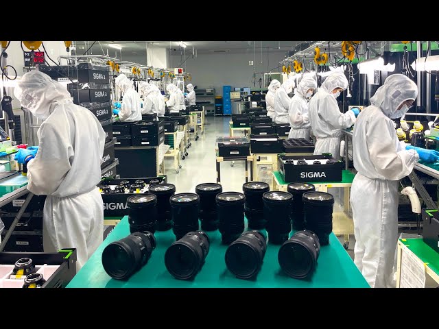 The process of making a camera lens. The best optical equipment factory in Japan.