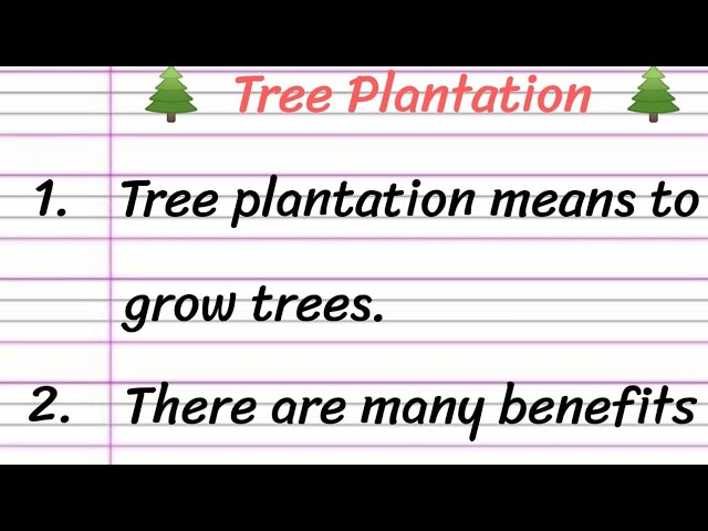 Tree Plantation Essay in English 10 Lines || Paragraph on Tree Plantation