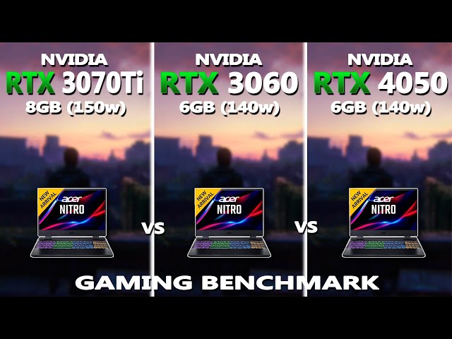 Laptop RTX 4050 vs 3060 vs 3070Ti Gaming Benchmark | 2023 Acer Nitro 5 Gaming Test | #acernitro5