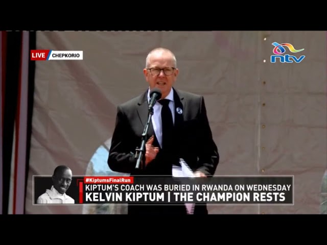 CEO of Kiptum's management company, Bob Verbeeck,  pays tribute to the late athlete