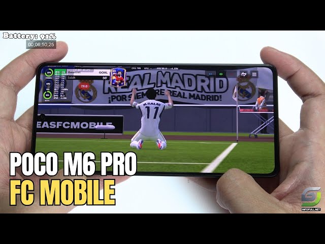 Poco M6 Pro test game EA SPORTS FC MOBILE 24 | Helio G99 Ultra