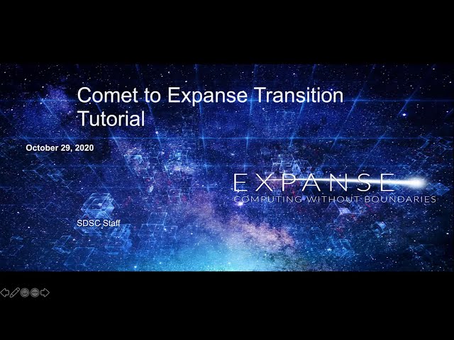 SDSC Webinar: Comet to Expanse Transition