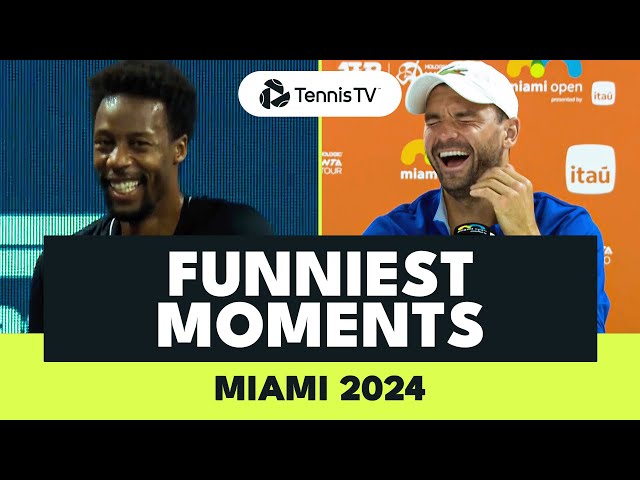 The Worst Serve Ever?! Dimitrov Laughing & Monfils Antics | Funniest Moments Miami 2024