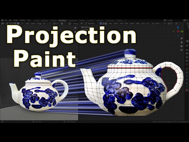 Blender 2.8 - Texture Projection Painting (Beginners Crash Course)