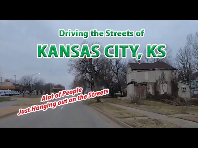 Driving the Streets of Kansas City KS - Many People w/Nothing to do Hanging out on Streets