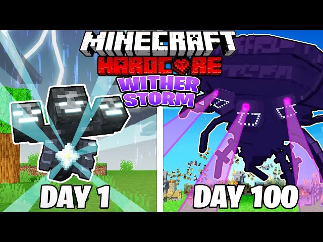 I Survived 100 DAYS as a WITHER STORM in HARDCORE Minecraft!