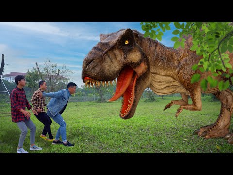 Most DRAMATIC T-Rex Chase | Jurassic World Dominions In Real Life All Parts | Ms Sandy
