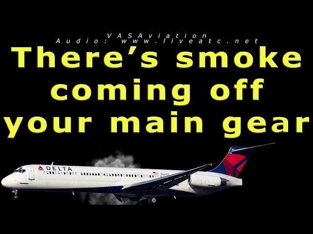 [REAL ATC] Delta MD-90 SMOKE OFF LANDING GEAR on TAKEOFF!