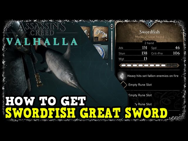 How to Get Swordfish Great Sword in Assassin's Creed Valhalla All Fishing Hut Deliveries