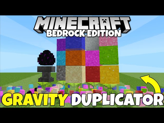 EASY Gravity Block Duplicator! Infinite Items! Minecraft Bedrock Edition MCPE Xbox PC PS5